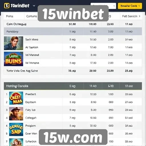 Comparativo de jogos disponíveis no 15winbet